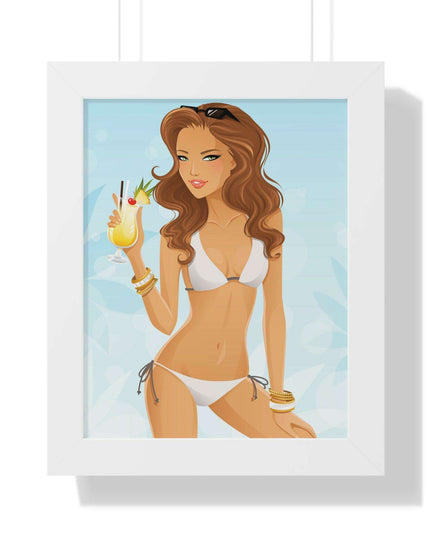 Tropical Oasis Vertical Framed Art Print