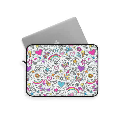 Chic Peekaboo Polka Dots Laptop Sleeve for Valentine's Day