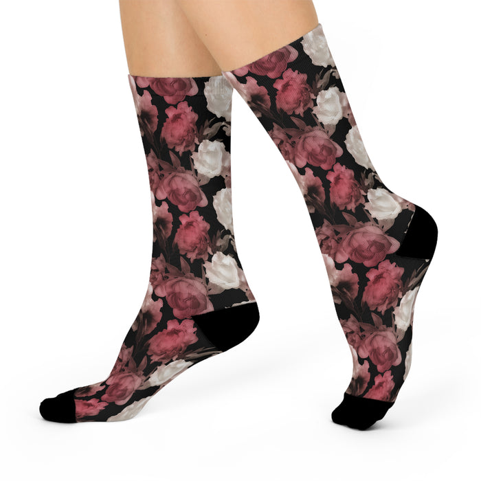 Ultimate Comfort Unisex Crew Socks with Stylish Print - Fits All Feet