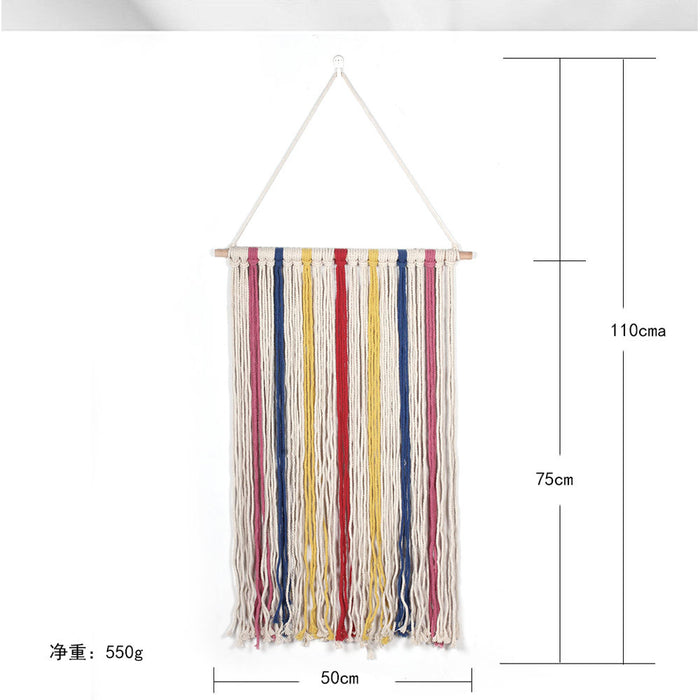 Bohemian Cotton Wall Tapestry - Artisanal Elegance for Your Home