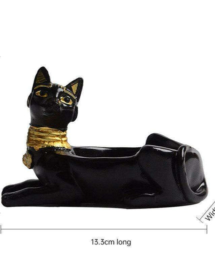 Resin Ashtray with Anubis, Cat, and Pharaoh Motifs - Ancient Egyptian Design