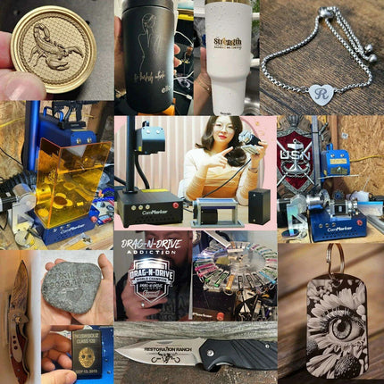 20W High-Precision Fiber Laser Engraver with Rotary Axis - Ideal for Metals, Jewelry, Plastics, and Leather- Très Elite- Très Elite