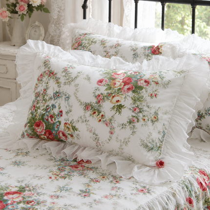 JullietteDream Luxury Ruffle Lace Pillow Cases, Pastoral Print, 2pcs Pillowcases 2pcs-pastoral-print-pillow-case-luxruy-ruffle-lace-pillow-cover-bedding-cushion-cases-home-decor-pillow-sham-satin-pillowcase Home Décor›Decorative Accents›Pillows, Cushions & Inserts›Pillow Cases