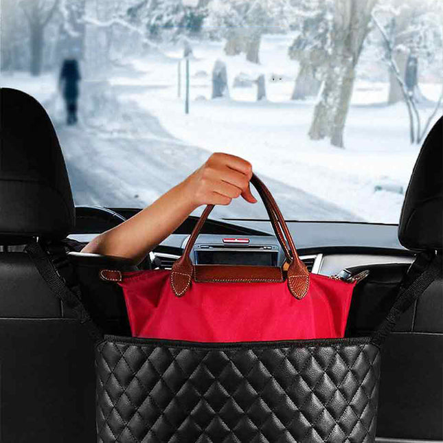 Peekaboo Studio Car Seat Organizer - Durable Storage Bag & Handbag Hol