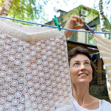 20m Heavy-Duty Steel-Cored Clothesline - Perfect for Indoor and Outdoor Use - Très Elite