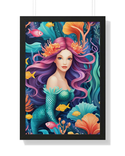 Enchanted Mermaid Retreat Vertical Wall Art - Artisan Designed by Maison d'Elite