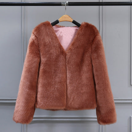 Peekaboo Studio Short Imitation Fox Fur Coat - Stylish & Warm