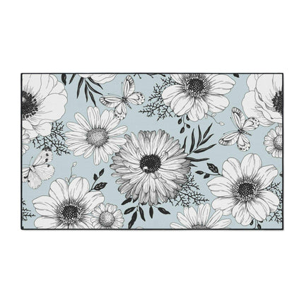 Elegant Floral Executive Area Rug with Enhanced Safety Features