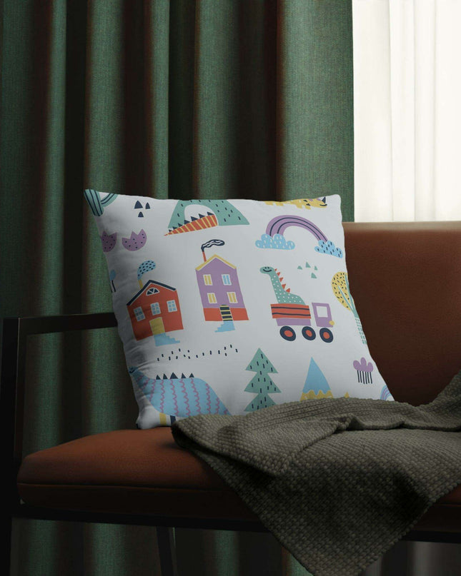 Colorful Nordic Floral Kids' Outdoor Waterproof Cushion Collection - Fun Zippered Pillows for Playtime Excitement
