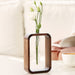 Walnut Hydroponic Vase: Handcrafted Elegance for Stylish Plant Showcase