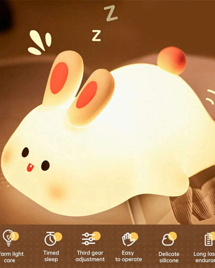 Bunny Glow: Touch LED Night Light for Kids
