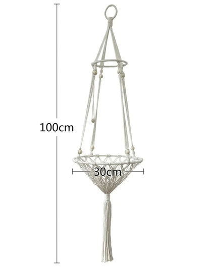 Spacious Macrame Pet Hammock - Stylish Hanging Swing Bed for Cats and Dogs, Cozy Home Accessory, Perfect Gift for Furry Friends