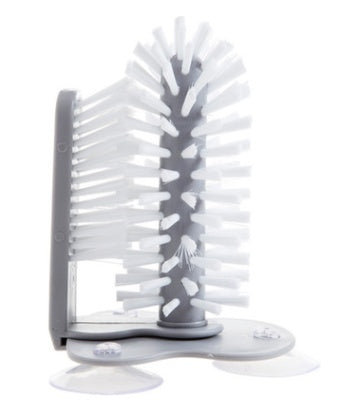 Double Head Suction Cup Wall Mounted Cleaning Brush for Glass and Kitchen