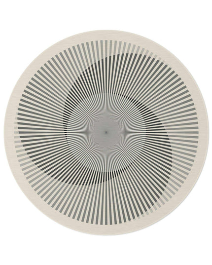 Vibrant Geometric Chenille Circular Area Rug - 60x60 Inch by Maison d'Elite