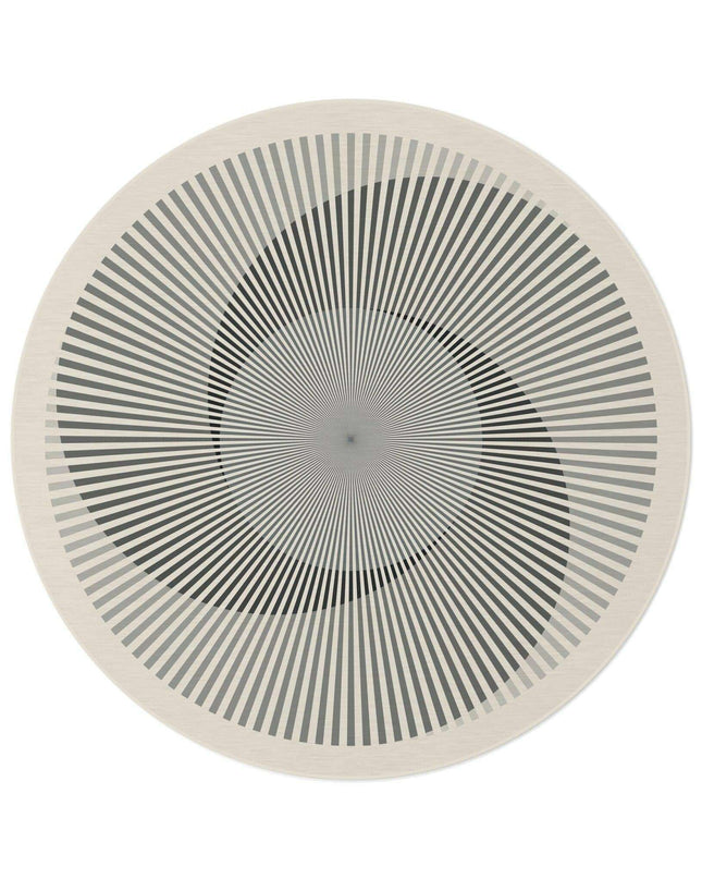 Vibrant Geometric Chenille Circular Area Rug - 60x60 Inch by Maison d'Elite