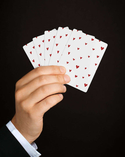 Love-Filled Heart Playing Cards for Enchanting Valentine's Game Nights