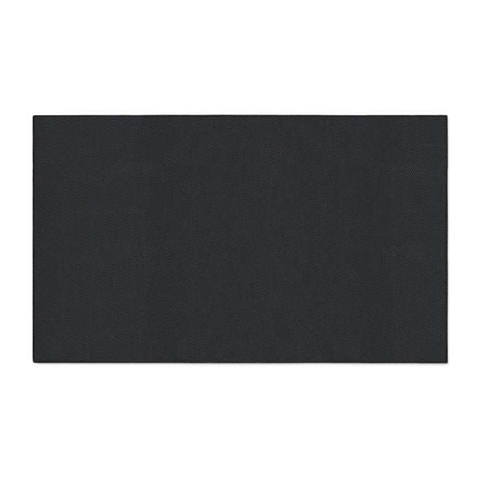 Elegant Black Polka Dot Rug with Secure Non-Slip Backing