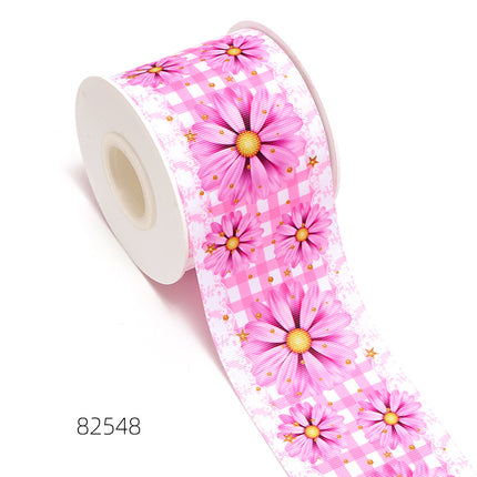 Peekaboo Studio Cartoon Printed Ribbon - Floral Design, 1.5" Wide