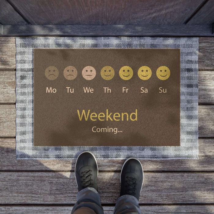 Customizable Weekend coming Doormat - Eco-friendly grade-A tufted coir coconut fiber
