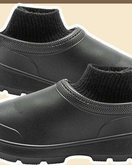 Cozy Velvet-Lined Waterproof Slides for Winter 2023 - Unisex Plush Cotton Footwear