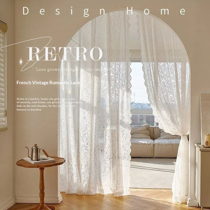 French Lace Sheer Curtain | Bedroom & Door Panel