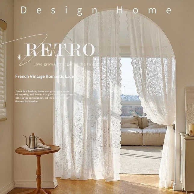 French Lace Sheer Curtain | Bedroom & Door Panel