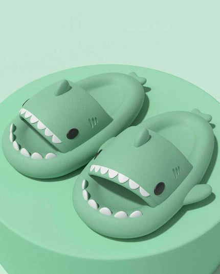Adult's Slippers Indoor Outdoor Funny Shark Cartoon