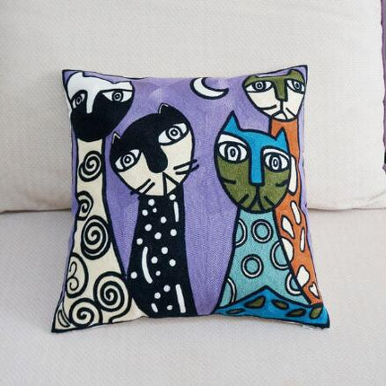 Roy Painting 1 Embroidered Cushion Cover
