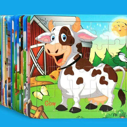 Montessori Interactive 3D Wooden Puzzle - Engaging Learning Toy for Young Adventurers