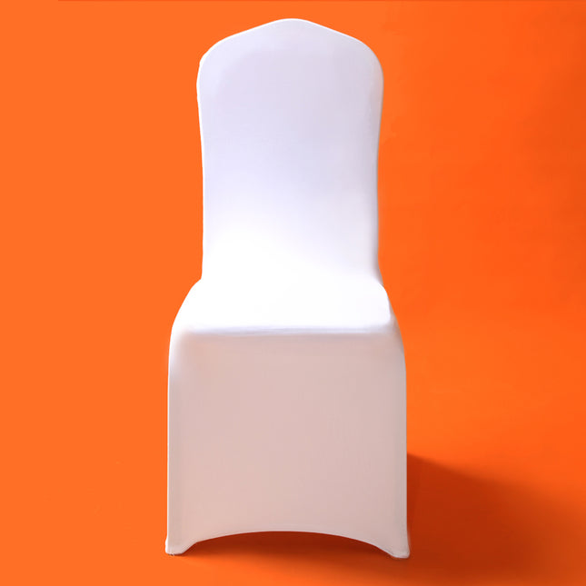 Peekaboo Studio White Chair Cover - Stretchable, Machine Washable
