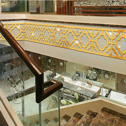 Sophisticated 3D Acrylic Crystal Wall Decals - Luxurious Home Decor in Elegant Gold, Silver, Black, and Red