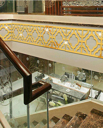 Sophisticated 3D Acrylic Crystal Wall Decals - Luxurious Home Decor in Elegant Gold, Silver, Black, and Red