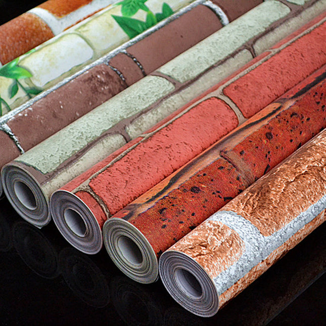 Peekaboo Studio Brick Pattern Waterproof Wallpaper - Durable & Easy to