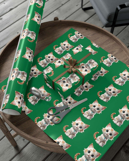 Eco-Friendly Cat Lover's Gift Wrap in Elegant Matte & Satin Finishes