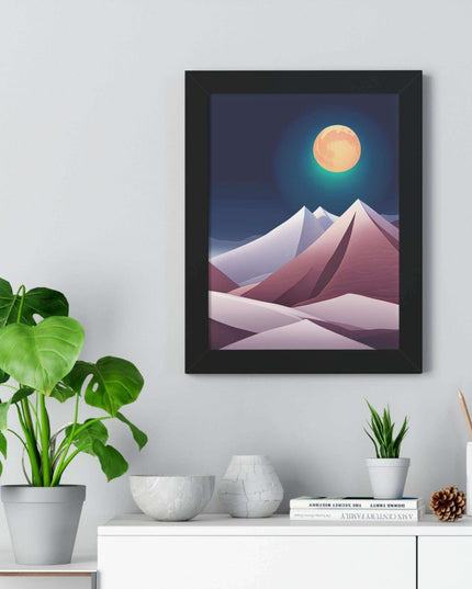Celestial Harmony Framed Night Sky Artwork - Sustainable Chic for Your Living Space