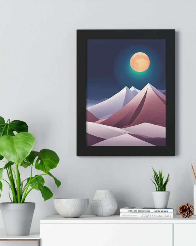 Celestial Harmony Framed Night Sky Artwork - Sustainable Chic for Your Living Space