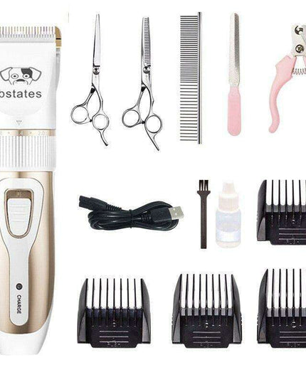 Whisper-Quiet Pet Grooming Clippers Set for Dogs and Cats