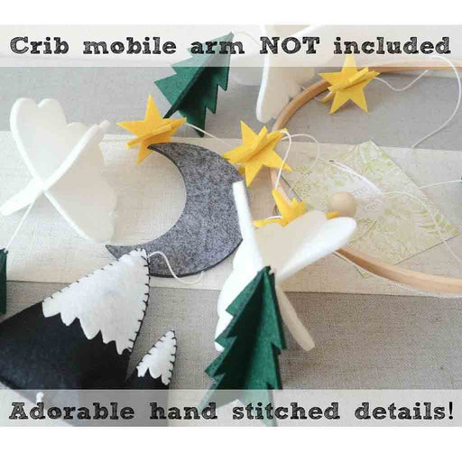 Exquisite Handcrafted Eco-Friendly Baby Crib Mobile with Serene Felt Elements