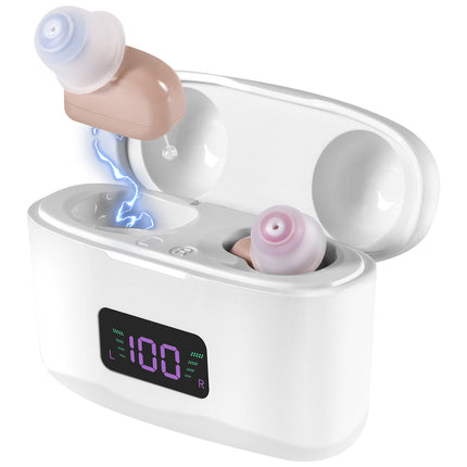 Peekaboo Studio Portable Hearing Aids with Charging Case & Sound Ampli