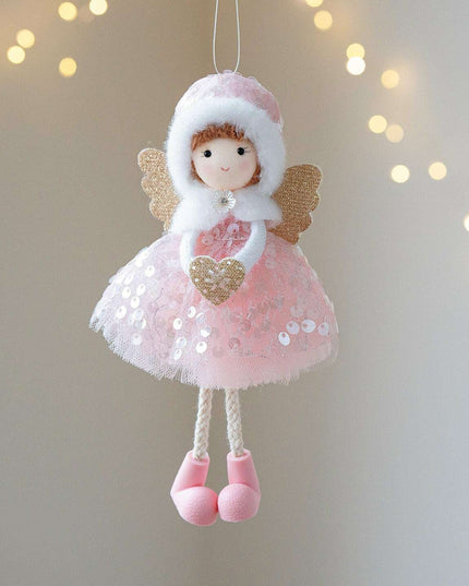 Christmas Winter Mesh Angel Big Eyes Girl Pendant