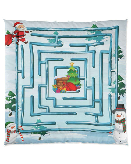 Elegant Winter Holiday Snuggle Blanket - Luxurious Polyester Warmth for Cozy Moments
