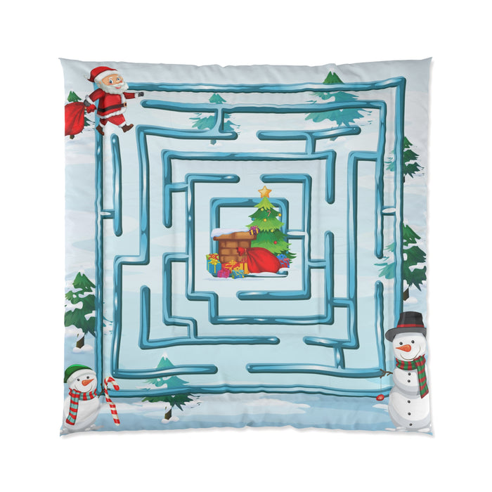 Elegant Christmas Comforter - Luxurious Polyester Snug Blanket