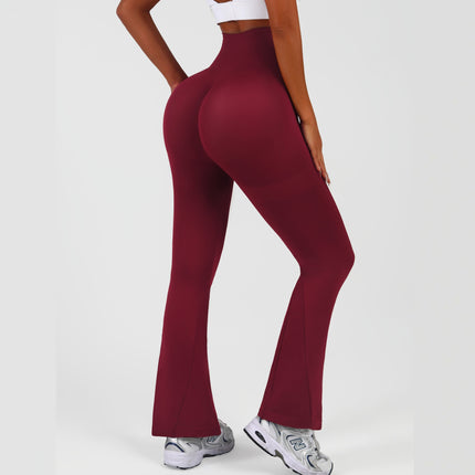 Women's High Waisted Flared Yoga Pants – Scrunch Butt & Bootcut Design