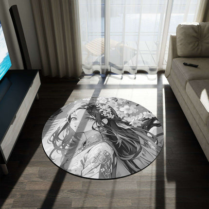 Fantasy Anime Round Carpet - Vibrant Designs, Luxurious Chenille