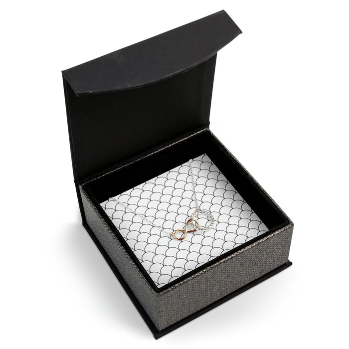Timeless Rose Gold Crystal Infinity Necklace of Unmatched Elegance