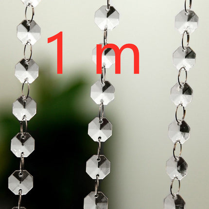 Crystal octagonal bead curtain