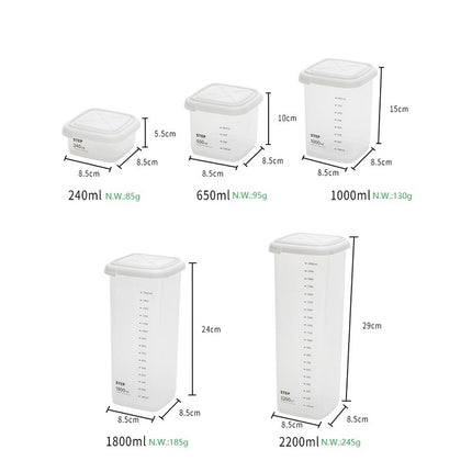 Peekaboo Studio Square Transparent Cans – Sealed Storage for Cereal &
