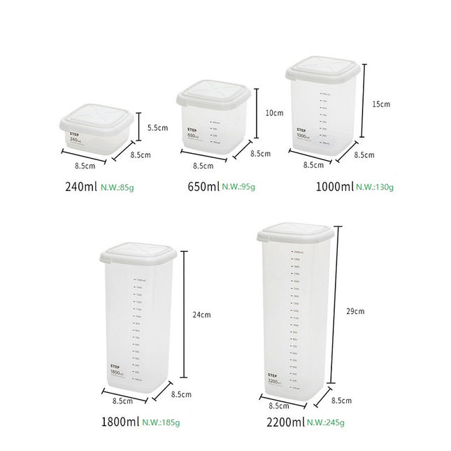 Peekaboo Studio Square Transparent Cans – Sealed Storage for Cereal &