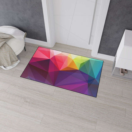 Luxurious Geometric Non-Slip Polyester Floor Mat for Professional Environments