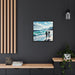 Elegant Oasis - Premium Matte Canvas Artwork in Sleek Black Pinewood Frame